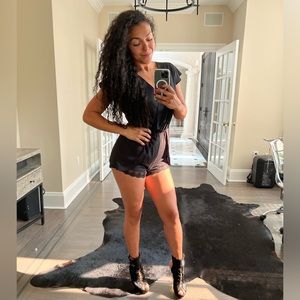 BEBE romper, size small, black